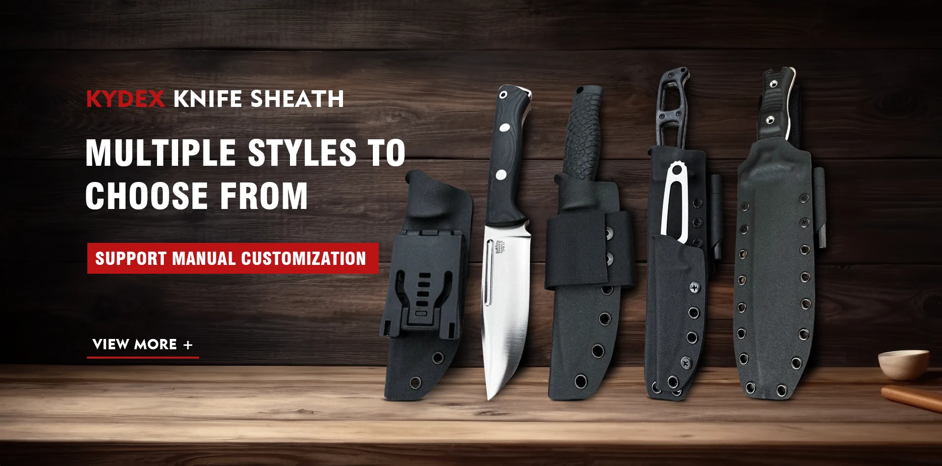 Kydex kniv mantel porslin